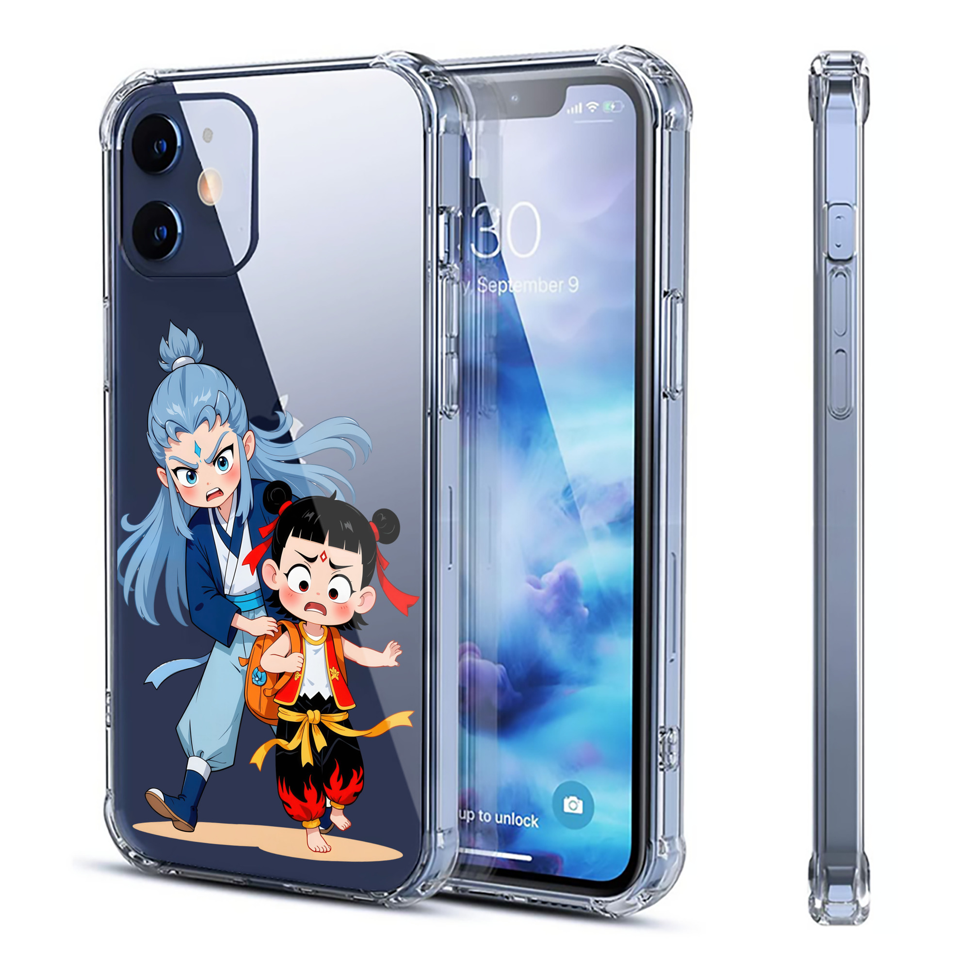 （画像用） Ne Zha 2 ナタ 魔童の大暴れ 【iPhone 12シリーズ対応】透明スマホケース（クリアソフトケース）